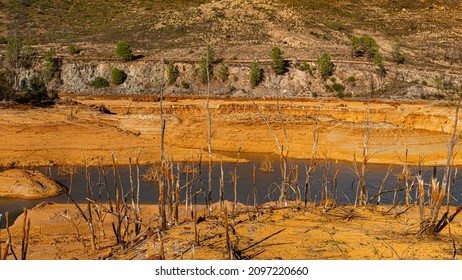 In The Province Of Huelva In Spain The Landscape Of The Rio Tinto Is Famous For Its Mine For The Exploitation Of Minerals