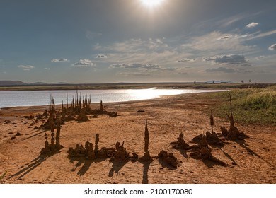 In The Province Of Huelva In Spain The Landscape Of The Rio Tinto Is Famous For Its Mine For The Exploitation Of Minerals