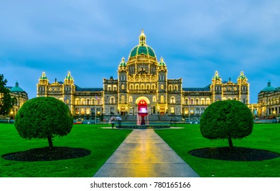 Provincial Parliament in Victoria at twilight time,British Columbia,Canada