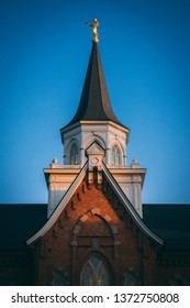 Provo, Ut City Center Temple At Dusk