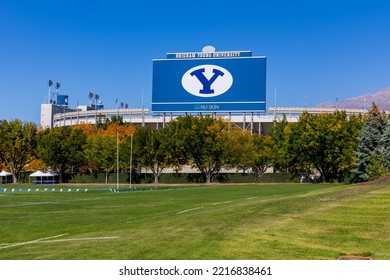 Provo, UT - October 14, 2022: LaVell Edwards Stadium On The Campus Of Brigham Young University, BYU,  In Provo, Utah