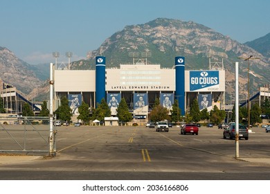 Provo, Utah, USA - August 16th, 2021: Lavell Edwards Stadium Is An Outdoor Athletic Stadium In Provo, Utah