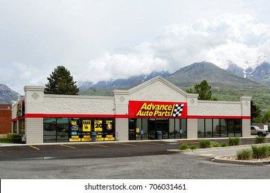 Provo, Utah, USA, , USA May, 21 2016 The Interior Of A Modern Auto Parts Store With Displays Of Tools, Repair And Maintenance Parts For Sale.