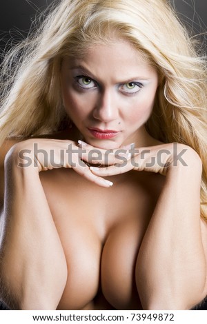 Provocative Gorgeous Nude Woman In Erotic Attitude Provocative Gorgeous Nude Woman In Erotic Attitude