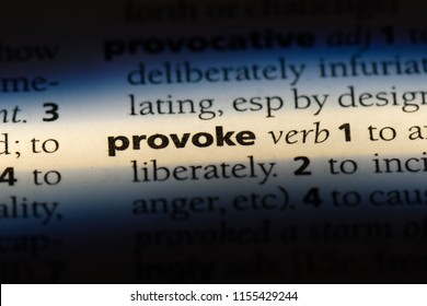 Provoke Word In A Dictionary. Provoke Concept.