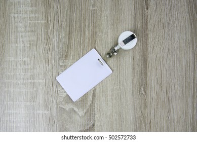 Proximity Card On Wood Table.