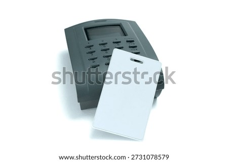 Proximity Card reader, Access control isolated on white background.