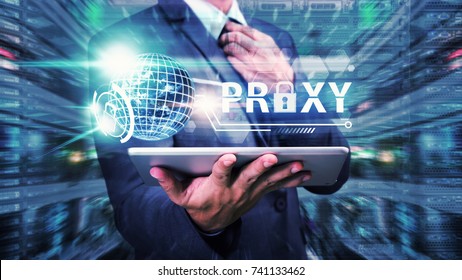 Proxy Bypass Server For Network Security Computer : Network Administrator Access The Proxy Bypass Gate Way In Data Center : Elements Of This Image Furnished By NASA