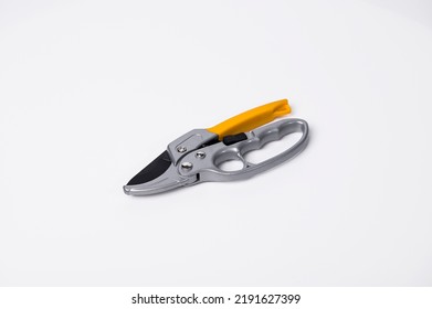 Pruning Shears On A White Background