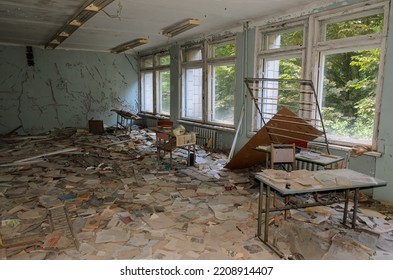 Prypiat Classroom, Chernobyl Exclusion Zone, Ukraine