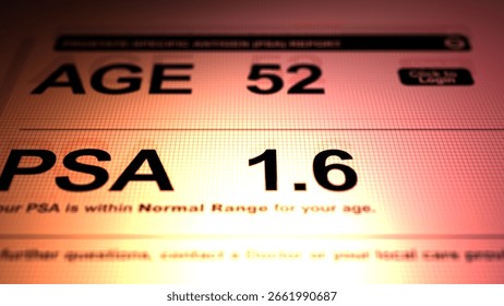 A PSA Test indicates Normal Values for a 52 Year Old Ominous Version