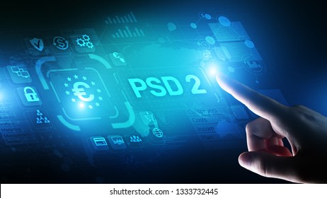 PSD2 Payment Services Directive Open Banking Payment service provider security protocol. - Shutterstock ID 1333732445