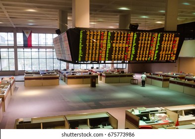 PSE, Ortigas, Philippines - January 2017: Philippine Stocks Exchange Ortigas Branch