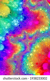 Psychadelic Oil Drops In Water Art