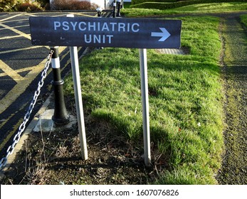 Psychiatric Unit Hospital Directional Sign. 