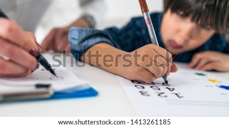 Psychology Test for Children - Toddler Doing Logic Test with Numbers