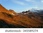 Ptarmigan Ridge Sunset, with Mount Baker in the distance, located in Glacier, WA