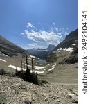 Ptarmigan tunnel trail and ptarmigan lake at the glacier national park, Montana.