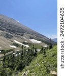 Ptarmigan tunnel trail and ptarmigan lake at the glacier national park, Montana.