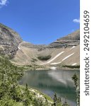 Ptarmigan tunnel trail and ptarmigan lake at the glacier national park, Montana.