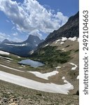 Ptarmigan tunnel trail and ptarmigan lake at the glacier national park, Montana.