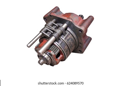 PTO Shaft On An Isolated White Background