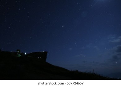 Pu Si Pa At Night Time Where The Stars And Sky Meet The Earth. 