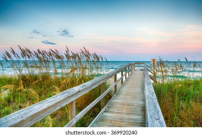 Public Beach access on Kure Beach on North Carolina's Atlantic coast. - Shutterstock ID 369920240