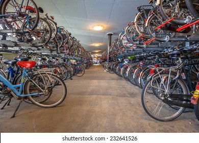 Public Bicycle parking Groningen central station. The city of Groningen has been voted " most cycle friendly city of the Netherlands" for 3 years in a row.
