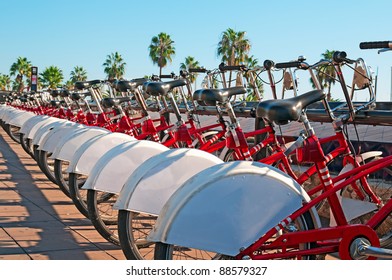 Public bicycle rental  in Barcelona. - Powered by Shutterstock