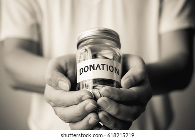 Public donation charity event concept