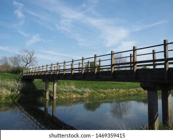 Public Footpath bridge across River Witham Lincolnshire British Countryside Walking