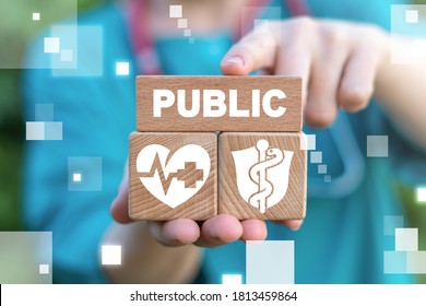 Public Health Concept. Medical Social Treatment Service. Modern Healthcare Pharmacy System.