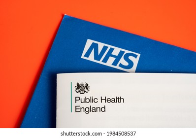 Public Health England Logo Seen On COVID Vaccination Brochure. Stafford, United Kingdom, June 2, 2021