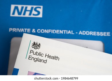 Public Health England Logo Seen On COVID Vaccination Brochure. Stafford, United Kingdom, June 2, 2021