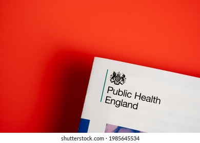 Public Health England Logo Seen On COVID Vaccination Brochure. Stafford, United Kingdom, June 2, 2021