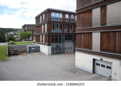 Public High School Education Building Closed In Lockdown And Starting Up Soon - Kongsvinger, Norway 5 August 2022