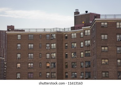 Public Housing Project Apartment Buildings In Manhattan, New York.