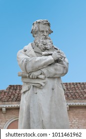 Public Marble Statue (dated 1884) Of Linguist Niccolò Tommaseo (1802-1874). Born In Dalmatia, He Graduated In Padua And He Was Precursor Of The Irredentism. Locally The Statue Is Named 