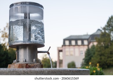 Public natural healing mineral water, spring with mineralized water in spa town Luhacovice, Czech Republic - Shutterstock ID 2060615369
