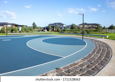 A Public Netball Court In A Residential Neighbourhood. Melbourne, VIC Australia.