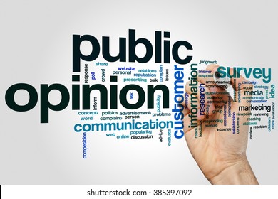 Public Opinion Concept Word Cloud Background
