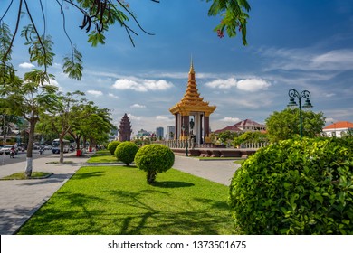 Public Park In Phnom Penh Cambodia