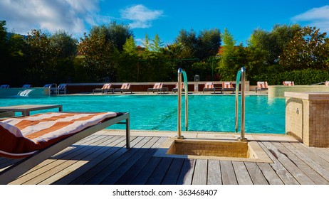 Public Pool On A Hot Day