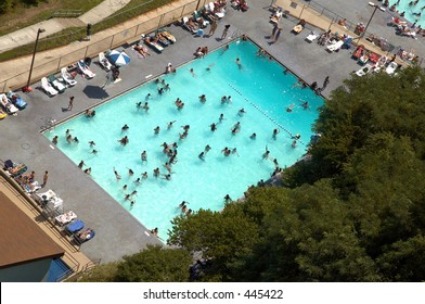 Public Pool On A Hot Day