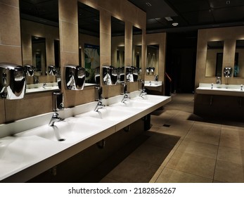 Public Restroom That Very Clean Modern Stock Photo 2182856267   Public Restroom That Very Clean 260nw 2182856267 