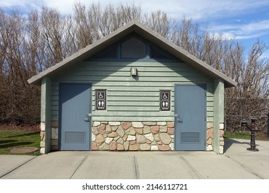 Public Restrooms With Two Doors In A Stand Alone Building