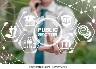 Public Sector Government People Business Concept. Governmental System Citizen Service Concept.