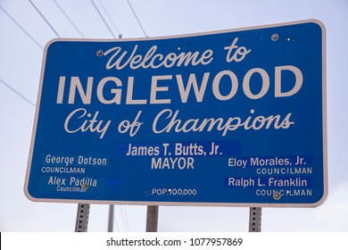 Public Sign City Inglewood Inglewood Los Stock Photo 1077957869 ...