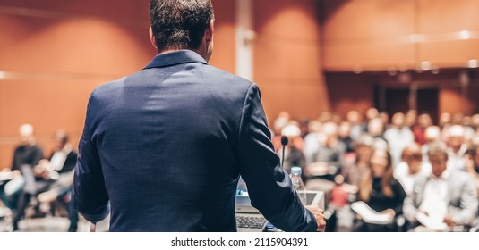 Public speaker giving talk at Business Event. - Shutterstock ID 2115904391